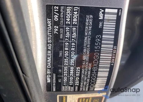 2013 Mercedes-Benz Glk 350 из США, поврежденный, VIN WDCGG5HBXDG015593